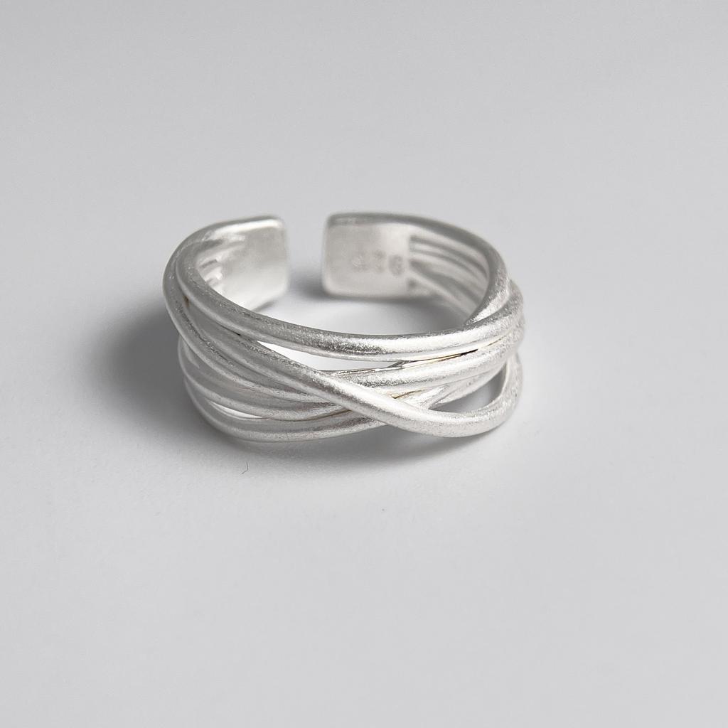 Xiaomi 925 Sterling Silver Rings for Women Couple Minimalist Handmade Round Interware Lines Ring Fine Jewelry Gift Prevent Allergy