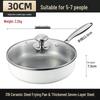316 Stainless Steel Ceramic Flat-Bottom Non-Stick Wok and Frying Pan for Gas and Induction Cookers