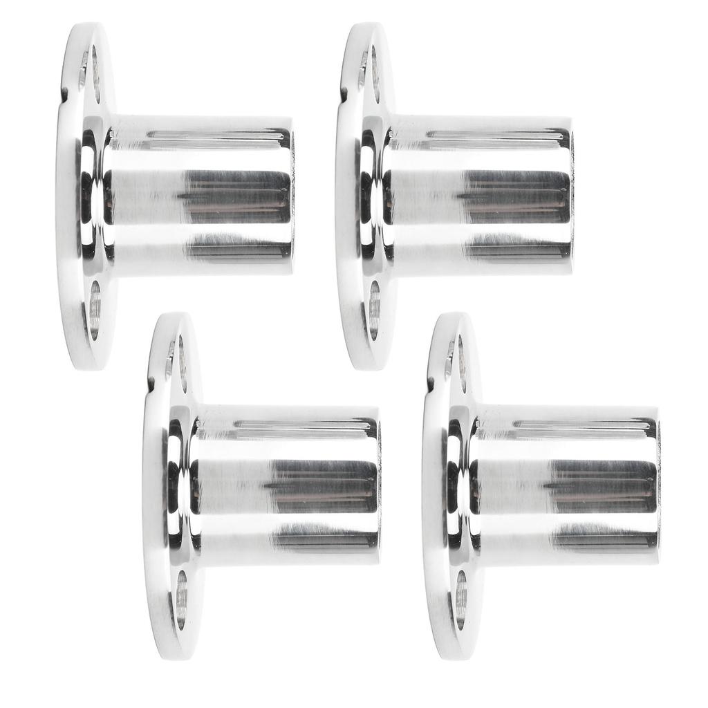 4 Pcs Hand Rail Round Base 1 Inch 316 Stainless Steel Corrosion Resistance Hand Railing Fitting for