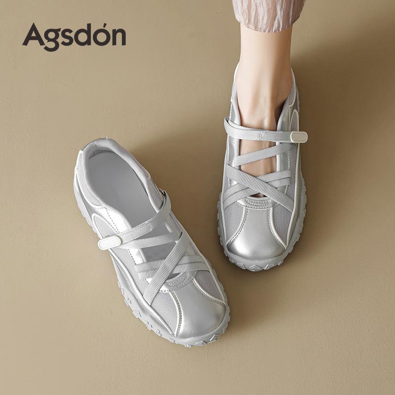 Augustine Mary Jane Sports Shoes Women's 2025 New Summer Ballet Training Shoes Velcro Casual Shoes