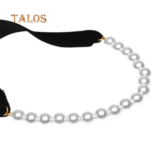 Ženy Motýlek Sametový provaz Umělé perly Obojky Prohlášení Náhrdelník Obojek Šperky Závěsná cetka