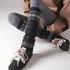 Retro Nordic Snowflake Leg Warmers: Women's Fair Isle Knitted Socks for Autumn & Winter
