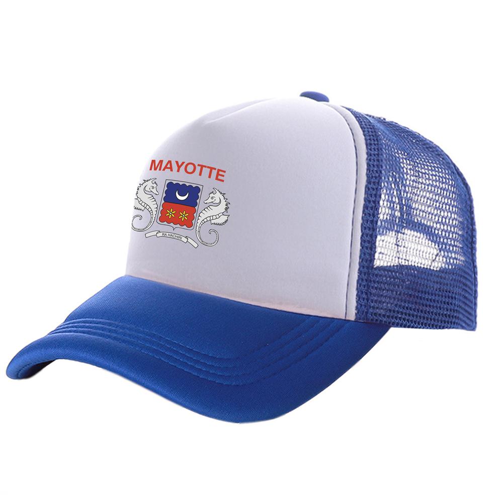 France Mayotte Trucker Caps Unisex French Country Hat Baseball Cap Cool Summer Unisex Mesh Net Caps