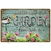 Garden Flower Rules Metal Sign Vintage Metal Plaque Plates Decor For Pub Bar Home Wall Decor Art Tin Signs Flower Poster Gift