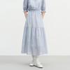 Leting Embroidered Elastic Waist Maxi Skirt