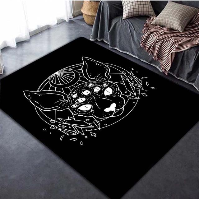 Satanic Cat Carpet for Living Room Home Decor Sofa Table Large Area Rugs Atheist Floor Mat Bedroom Bedside Foot Pad Doormat