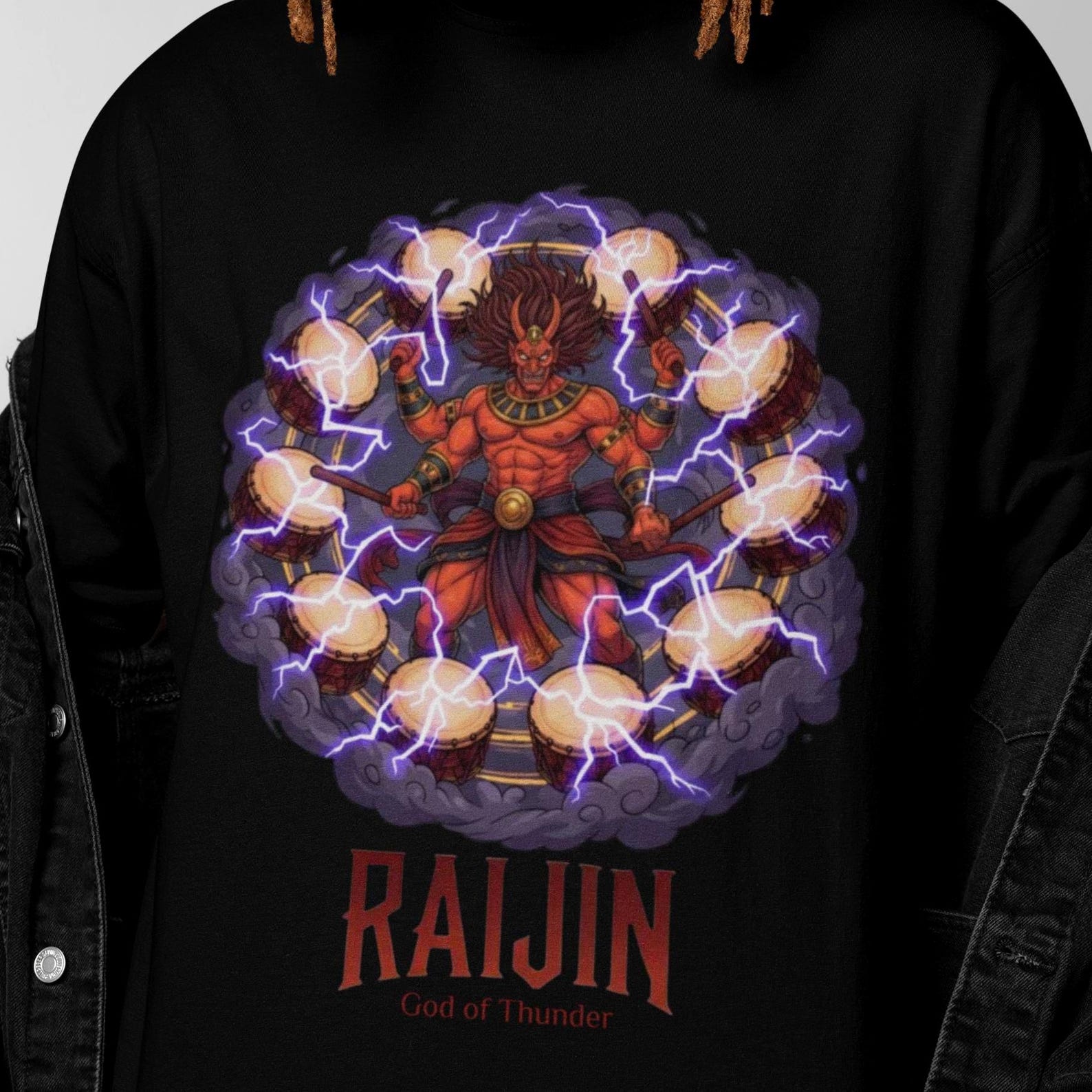 Raijin T-Shirt | Japanese Mythology | Vintage Japanese God Tee 3XL