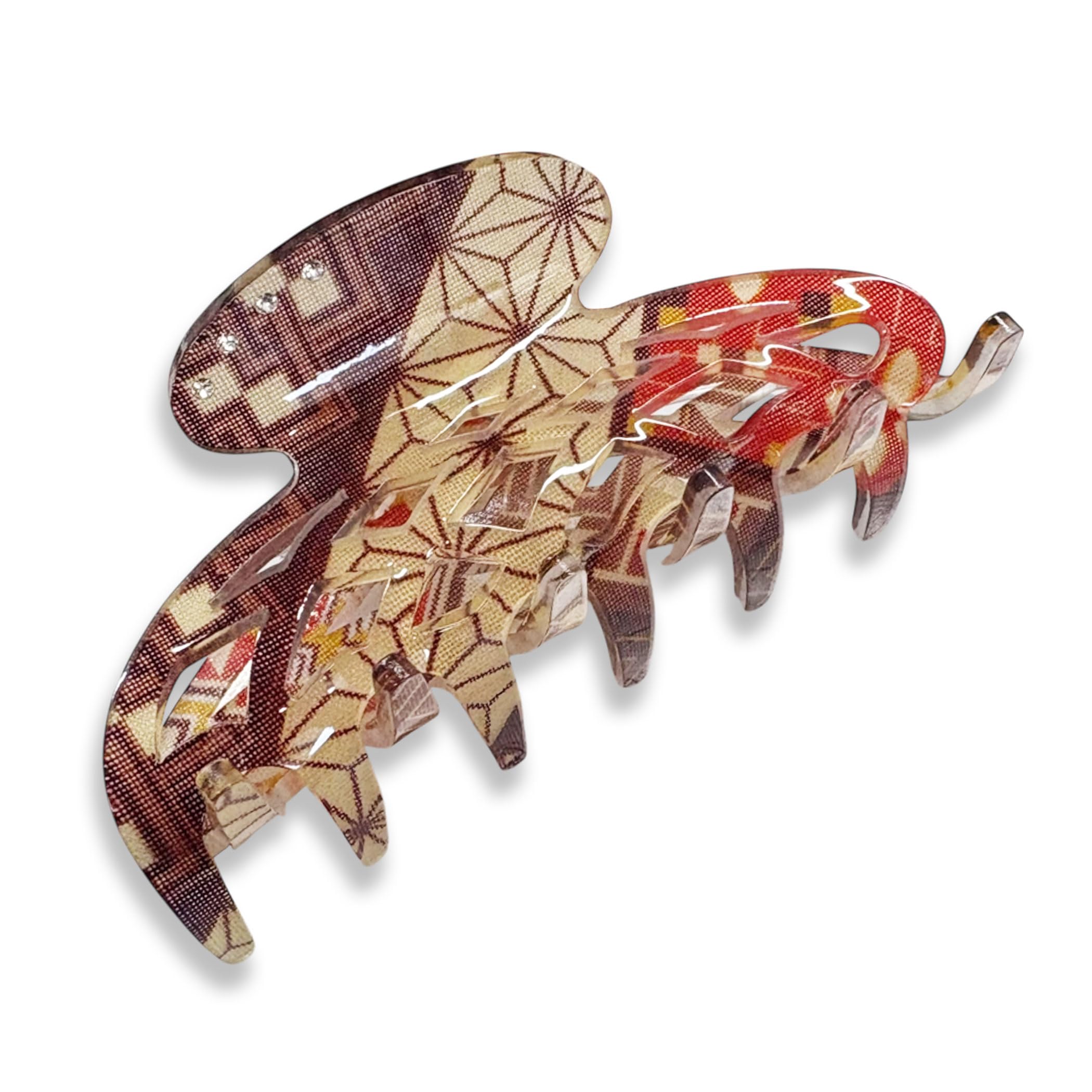 

Pattern Hair Hakone Traditional Craft Hair Easy to Gift [Yosegi Clip] Yosegi-style Accessory, Stylish, Use, Cute, (Clip B)