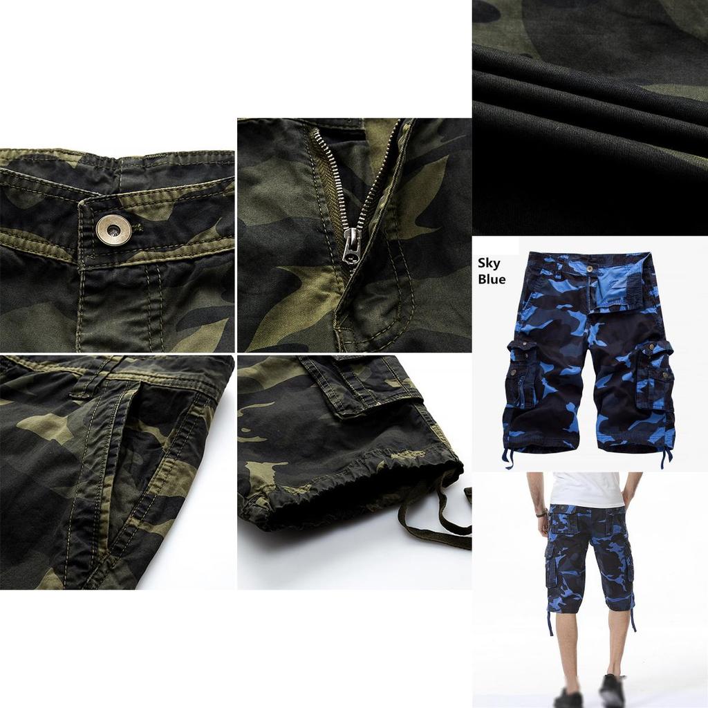 Durable And Comfortable Men's Tactical Military Army Camouflage Cargo Shorts With Multiple Pockets