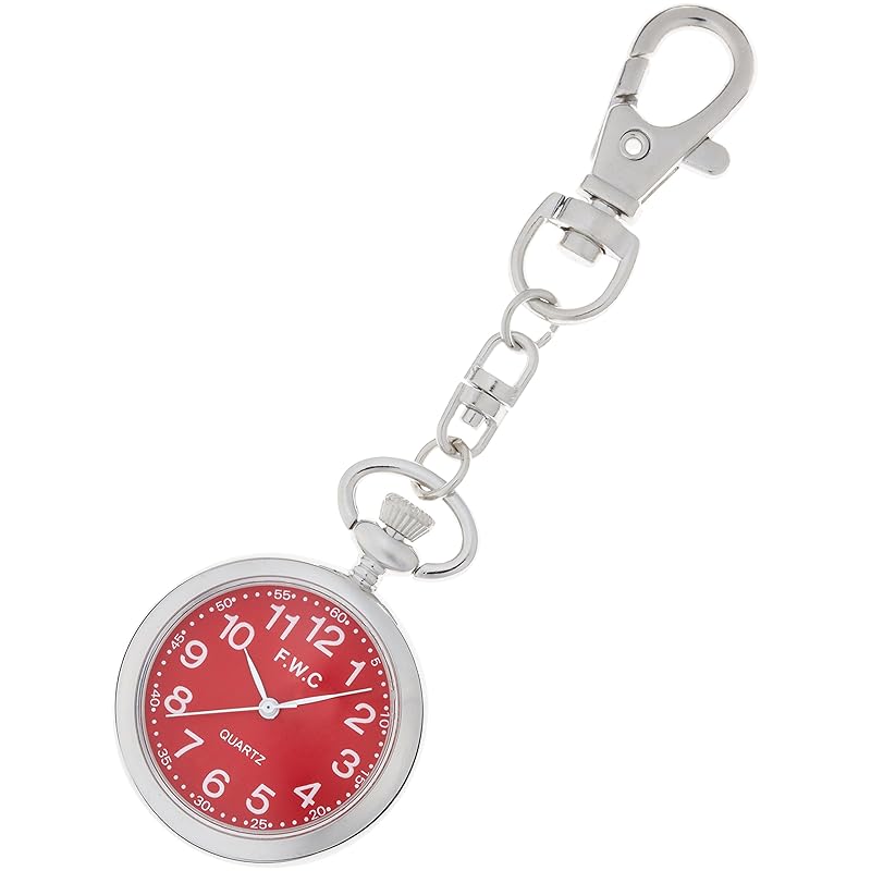 

[Полевые работы] карманные часы полевые работы аналоговые часы с подвесками на сумке красный циферблат DT111-4 женские