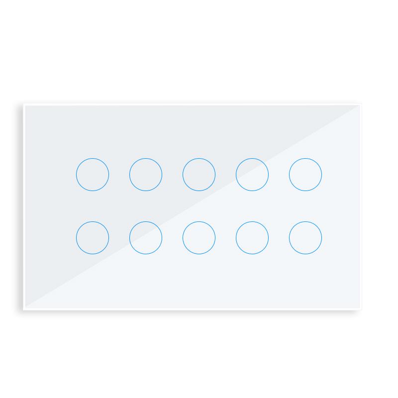 Zigbee 8-Way Smart Touch Panel Switch for Hotel Room Lights - Alexa Compatible Remote Wireless Control