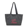 Canvas bag women's large capacity 2025 new lazy wind shoulder shopping bag leisure summer student tote bag