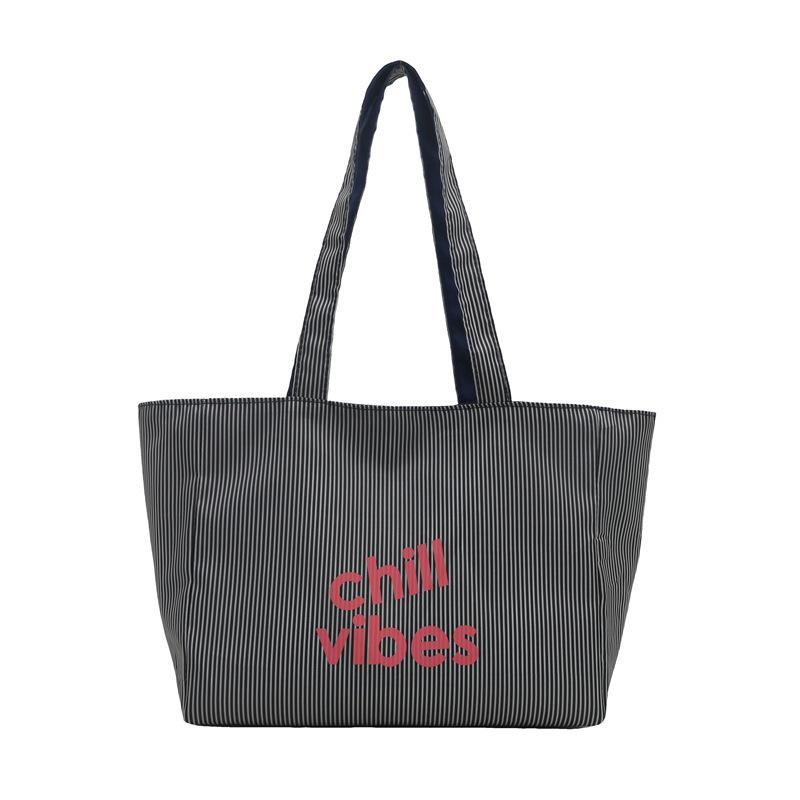 Canvas bag women's large capacity 2025 new lazy wind shoulder shopping bag leisure summer student tote bag