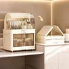 3-Tier Dustproof Kitchen Dish Drying Rack with Cover