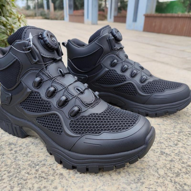 Rotating automatic button training commuting fast wear and take off one pedal outdoor military training sports breathable non-slip hiking shoes