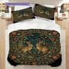 Medieval William Morris Rabbit Design bedding, duvet cover, pillowcase, home decoration, birthday gift (1 * duvet cover+2 * pillowcase, coreless)
