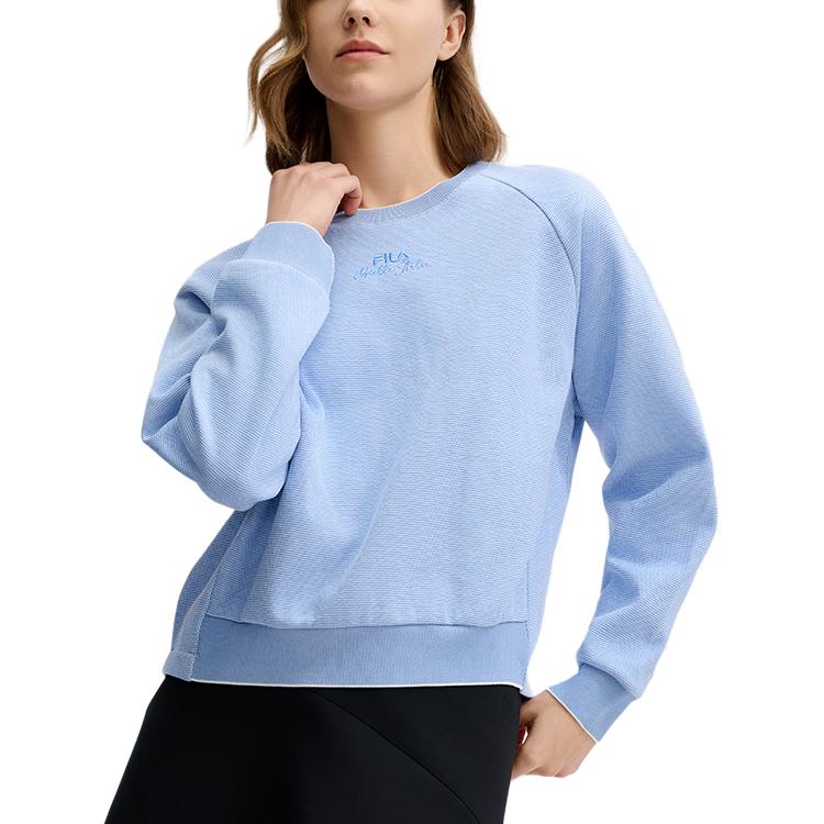 FILA Fashion Casual Knitted Pullover Sweatshirt Women tops Indigo-Blue F11W513209FBU