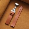 Ultra-Thin Genuine Leather Watch Band 12/14/16/17/18/19/20/21/22mm Soft Cowhide Strap Butterfly Buckle for Man Women Watchband