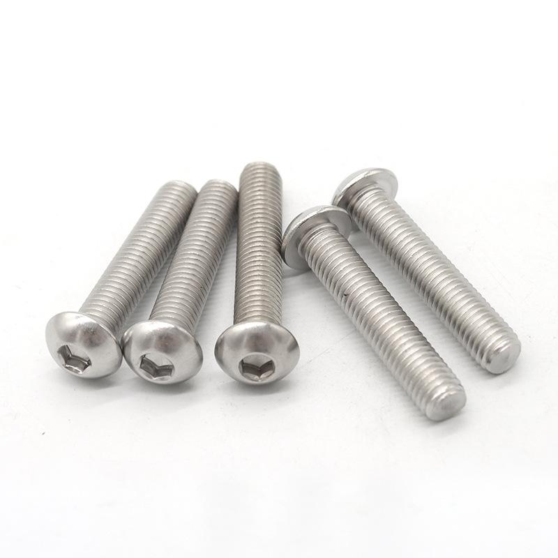 1PACK/500pcs 304 Stainless Steel Pan Head Hexagonal Machine Screw, Round Head Screw Nut Set