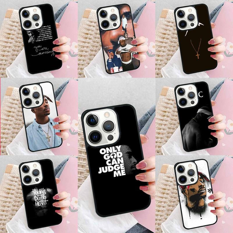 Rapper 2pac Singer Tupac Soft Phone Case For iPhone 17 Air 15 16e 14 13 Pro Max Coque 12 11 Pro Max PLUS Cover