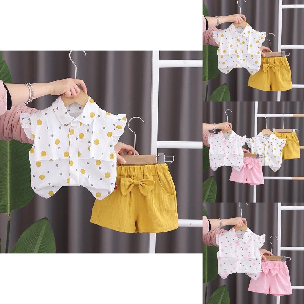Adorable Soft Cotton Summer Set For Baby Girls Featuring Cute Animal Prints Ideal For Playtime
