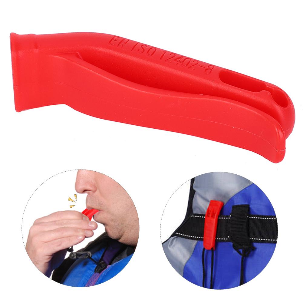 8PCS Plastic Bright Red Lightweight Life Vest Dual Frequency Outdoor Survival Rescue Emergency Long