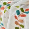 1PC NAPEARL White Tulle Modern Rural Style Embroidered Colorful Sheer Curtaint Window Drape for Living Room Bedroom Home Decor