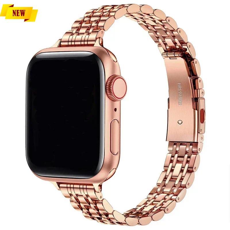 Stainless Steel Strap For Apple Watch Ultra 2 Band 49mm 42 44mm Metal Bracelet iWatch Series 10 46mm 9 8 7 6 SE 5 4 3 45mm 41mm