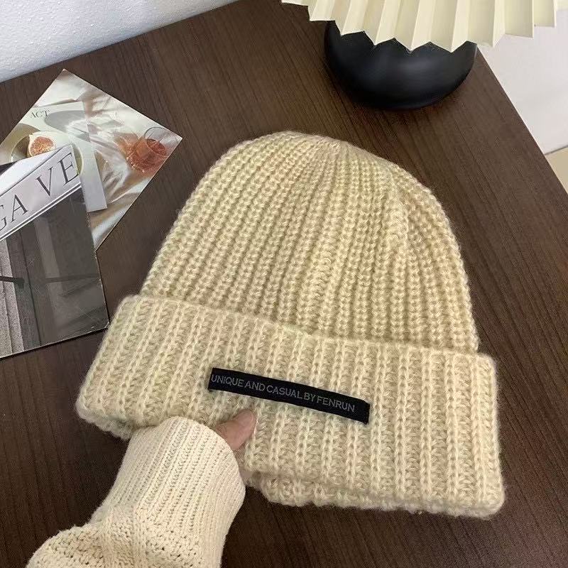 Wool hat, warm and versatile for men and women, knitted hat, ear protector ins pullover, cold hat, trendy and casual and versatile.