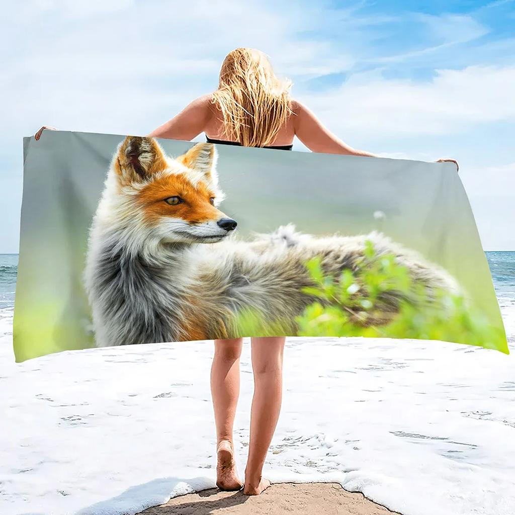Animal Print Beach Towel Microfiber Quick Dry Sand Free Towel Travel Beach Towels Lightweight Beach Towel Pool Gym Travel Gift