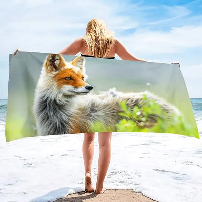 Animal Print Beach Towel Microfiber Quick Dry Sand Free Towel Travel Beach Towels Lightweight Beach Towel Pool Gym Travel Gift
