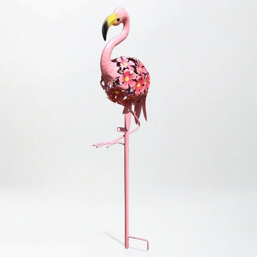 Flamingo Garden Statue Outdoor Metal Weather-Resistant Elegant