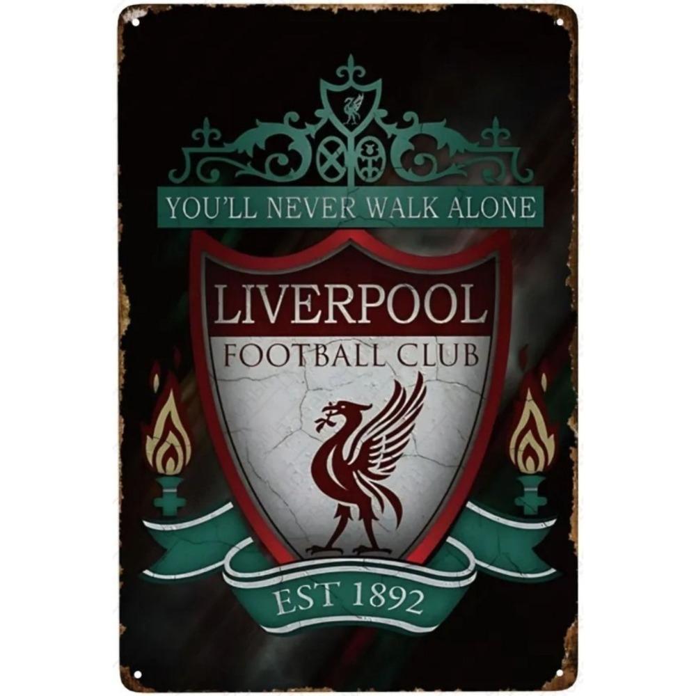 Ливерпуль-Винтажная жестяная табличка с логотипом кафе-бара-ночного клуба 20*30см