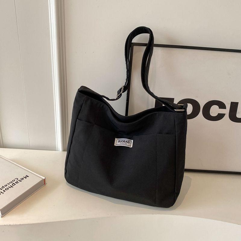 High-value pastoral canvas big bag, popular large-capacity shoulder messenger bag, lazy wind going out backpack