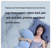 Ergonomic Long Body Pillow for Pregnant Women and Adults - Ideal for Side Sleeping and Leg Support