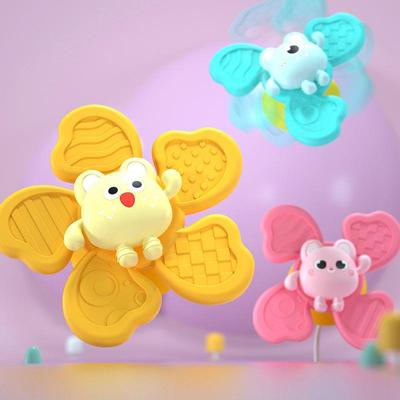 Montessori Giocattoli da Bagno per Bambini per Bambini Ragazzo Costume da Bagno Sucker Spinner Ventosa Giocattolo per Bambini Divertente Piccolo Mostro Bambino Sonaglio Massaggiagengive