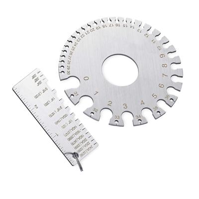 Runddrahtkabel-Dickenmessgeräte mit doppelseitiger Skala Drahtdurchmesser-Messwerkzeug für genaue Blechmessung