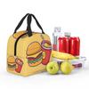 Cute Hamburger Food Pattern Insulated Lunch Bag for Women Office Cooler Thermal Food Box Tote Portable Lunch Boxes Container