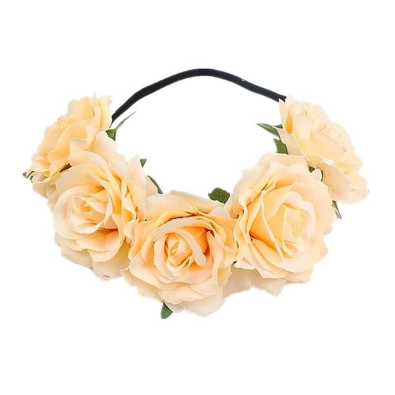 Halloween Rose Hair Band Hair Hoop Cosplay Costume Party Flannel Flowers Crown Headband Festival Hair Garland Wedding