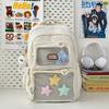 Schoolbag High Value Fresh Transparent Cute Girl Backpack Junior High School College Student Schoolbag Casual Versatile Travel Backpack
