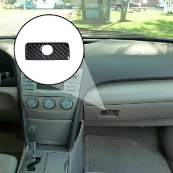 Carbon Fiber Interior Glove Box Handle Cover Trim For Toyota Camry 2007-2011