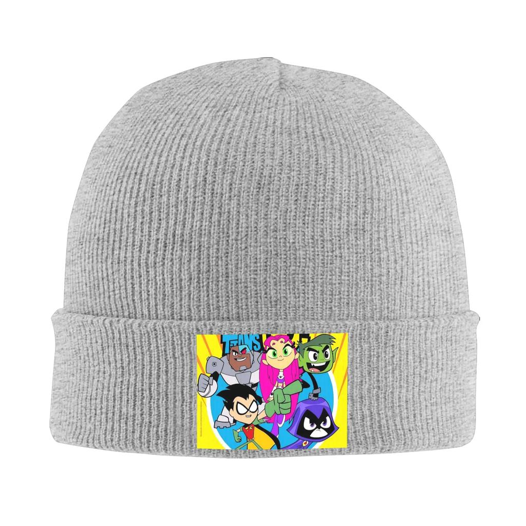 Teen Titans Go Warm Knitted Cap Winter Knit Bonnet Hat Skullies Beanies Hip Hop Caps for Unisex