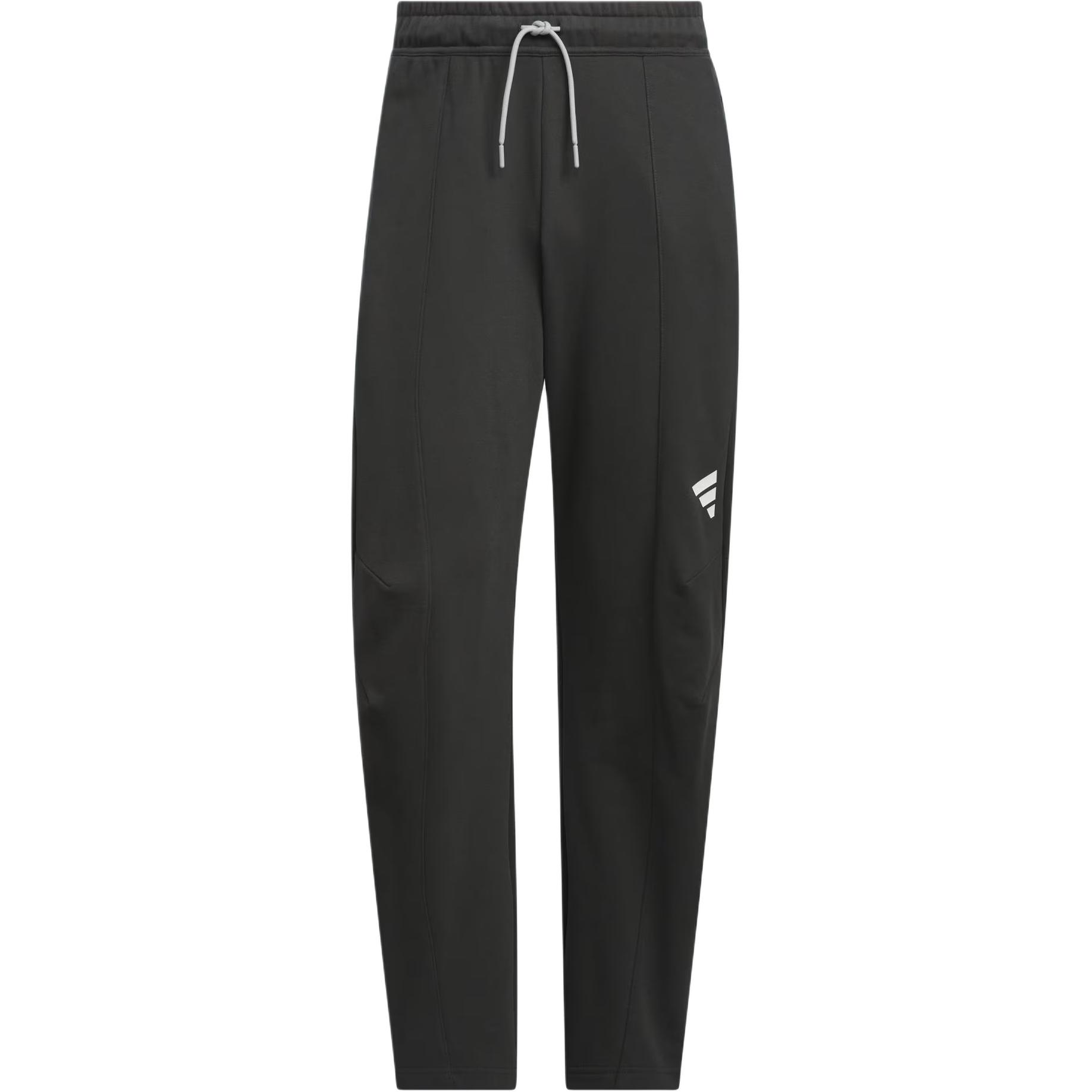

Adidas SS25 Sports Lifestyle Series Brand Logo Fashion Versatile Lace-Up Knitted Sports Pants Men Pants Carbon-Black JM8615