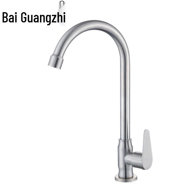 BOGUANGZHI Stainless Steel Single Cold Kitchen Faucet