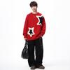 Unisex Thickened Knitted Round Neck Sweater with Velvet Lining - Casual, Warm & Fitted Outerwear
