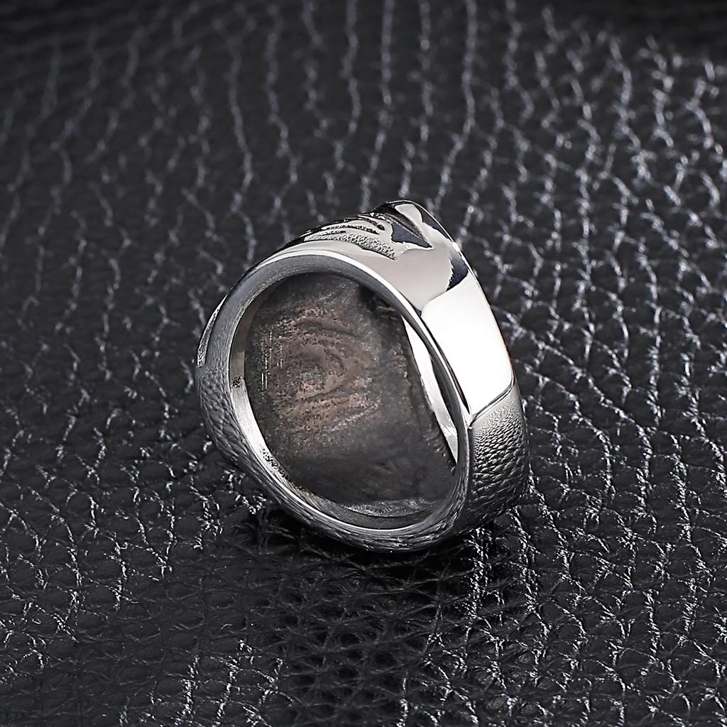 Pierścień Krzyżowy ze Stali Nierdzewnej Męski Punk Biker Męska Biżuteria #7-#12