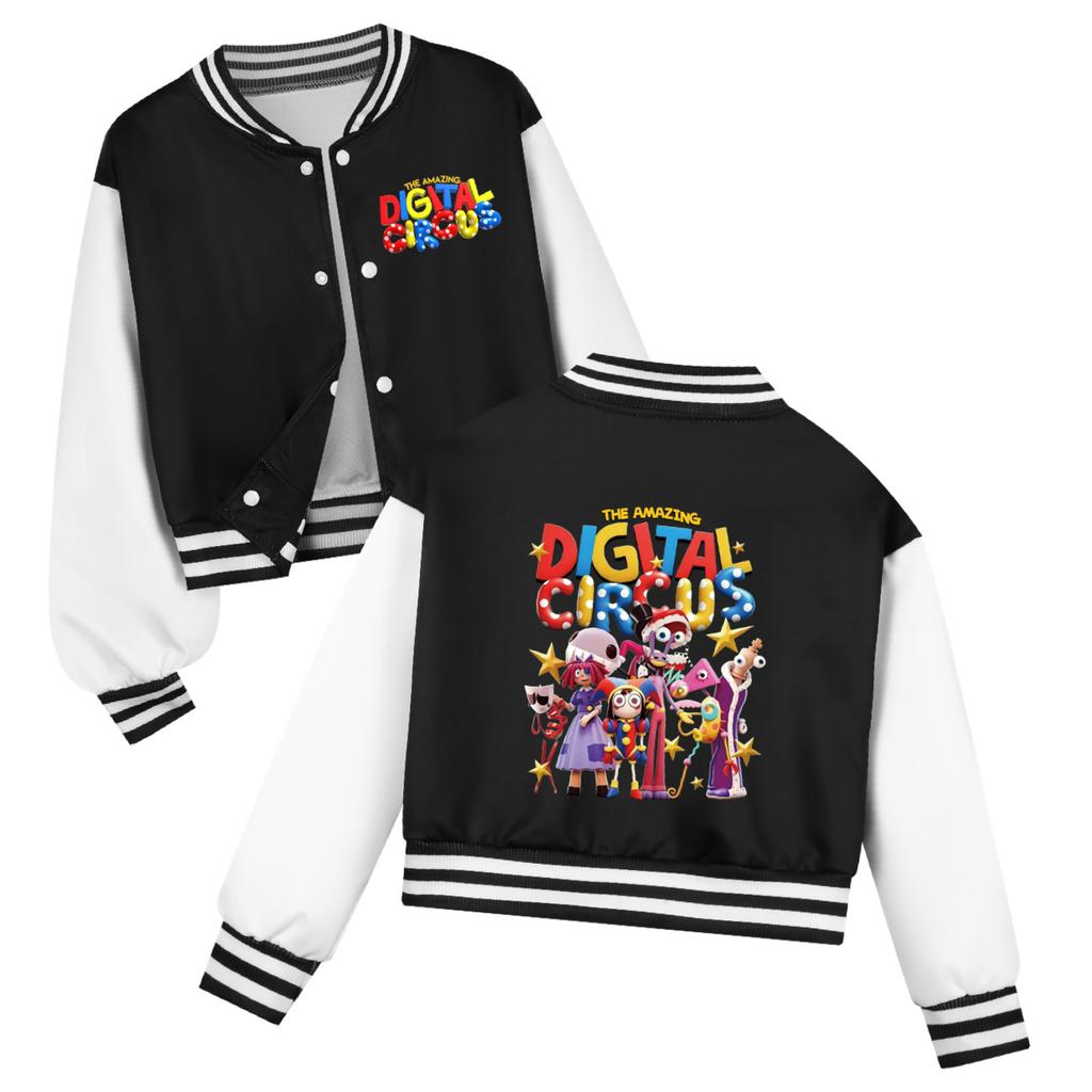 Merch Circo Digitale Uniforme da Baseball Giacca Bomber Autunnale Streetwear Harajuku Tuta Casual Cappotti di Marca Hip Hop