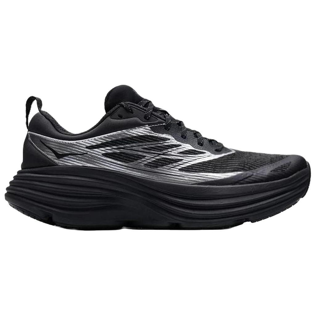 HOKA ONE ONE Bondi 8 Cushioning Slip Resistant Abrasion Resistant Breathable Lightweight Running Shoes Unisex Black 1178715-SIBL