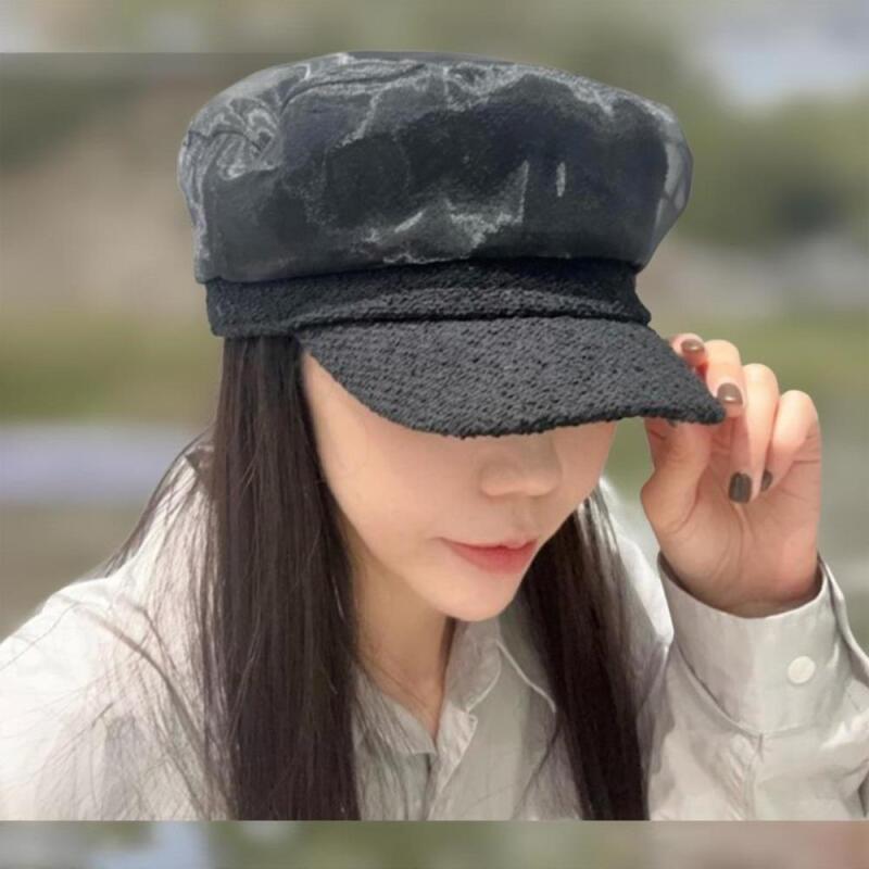 Women's Organza Layered Tweed Sailor's Wool Hat