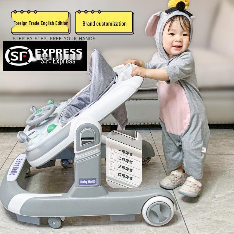 3-in-1 Multi-Functional Foldable Baby Walker, Anti-Rollover, for 6-18 Months